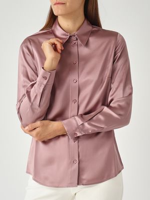 5. Camisa de mujer de seda Malva