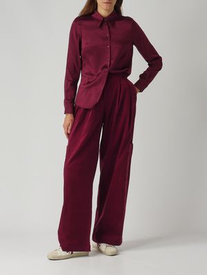 2. Camisa de mujer de seda Rubí