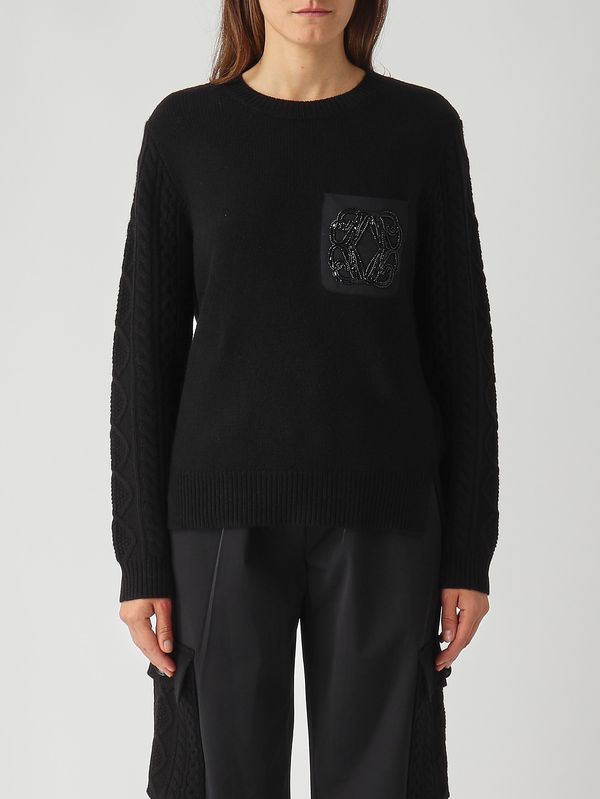 1. Jersey de mujer Mig en mezcla de lana merino Negro Nenette mig