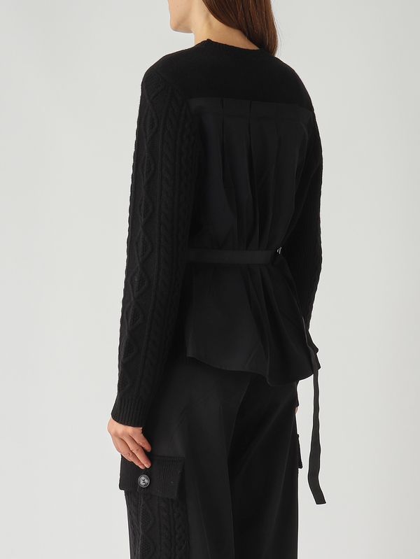 4. Jersey de mujer Mig en mezcla de lana merino Negro Nenette mig