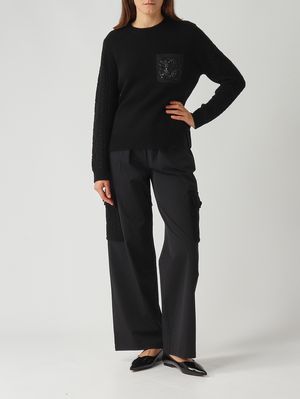 2. Jersey de mujer Mig en mezcla de lana merino Negro