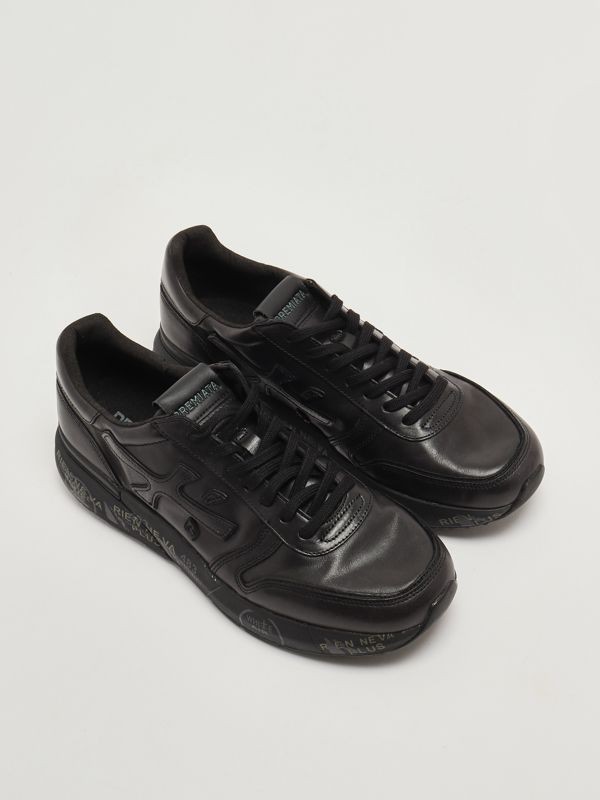 2. Zapatillas de hombre Mick 1453N en piel Negro Premiata mik01453