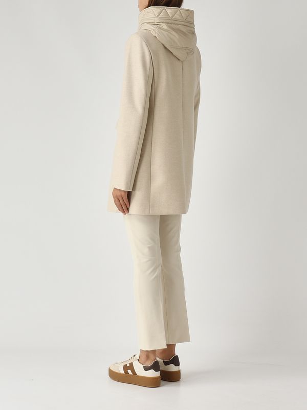 4. Abrigo de mujer Toggle de mezcla de lana Marfil Fay naw59513430xmy
