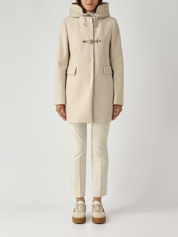 1. Abrigo de mujer Toggle de mezcla de lana Marfil Fay naw59513430xmy