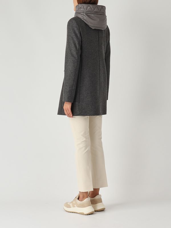 4. Abrigo de mujer Toggle de mezcla de lana Gris Humo Fay naw59513430xmy