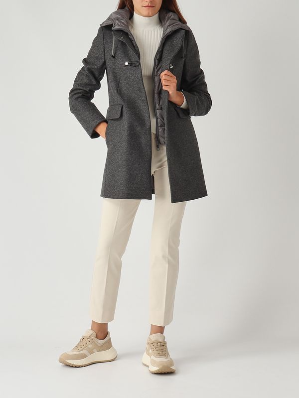 2. Abrigo de mujer Toggle de mezcla de lana Gris Humo Fay naw59513430xmy