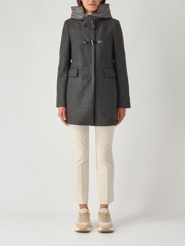 1. Abrigo de mujer Toggle de mezcla de lana Gris Humo Fay naw59513430xmy