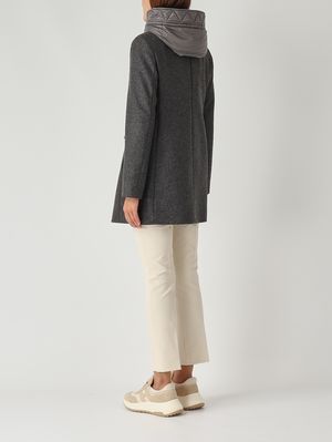 4. Abrigo de mujer Toggle de mezcla de lana Gris Humo
