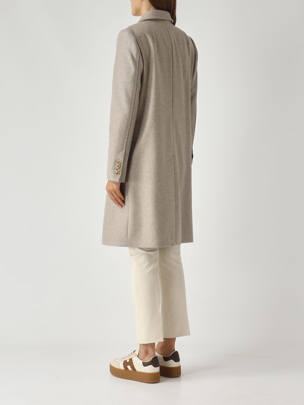 4. Damenmantel aus Wolle und Kaschmir Greige Fay naw51513560gah