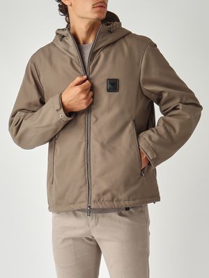 Emporio Armani Men's jacket in waterproof fabric - Turtledove