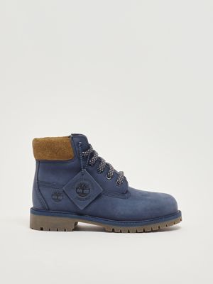 Kinderstiefel aus Nubuk Blau Timberland
