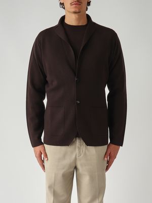 Men's wool jacket Chocolate Filippo de Laurentiis