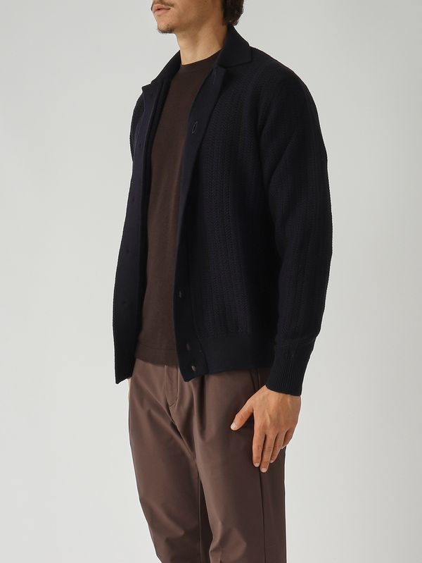 3. Cardigan uomo in extrafine merino Navy Filippo de Laurentiis ca3mlwm7f