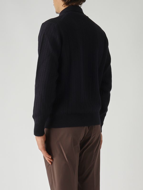 4. Cardigan uomo in extrafine merino Navy Filippo de Laurentiis ca3mlwm7f