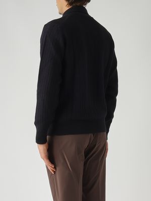 4. Cardigan uomo in extrafine merino Navy