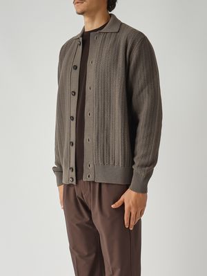 3. Cardigan uomo in extrafine merino Salvia