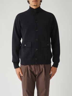 Men's wool and cashmere jacket Ultramarine Blue Filippo de Laurentiis