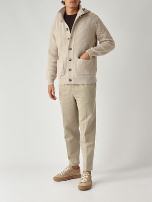 2. Veste homme en laine et cachemire Lin blanc