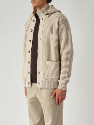 3. Veste homme en laine et cachemire Lin blanc