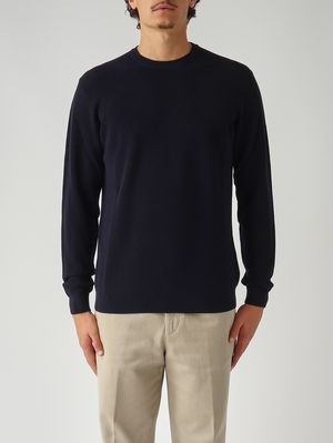 Pull homme en mérinos royal Indigo Filippo de Laurentiis