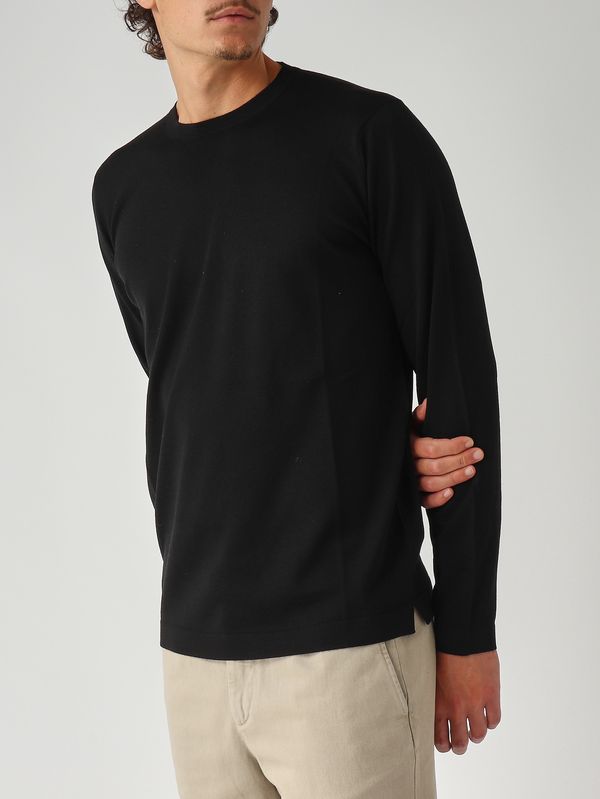 OLYMP Maglione Uomo In Pura Lana Merino – Girocollo Extra Sottile Lavabile In Lavatrice (Nero, XX-Large) - 4