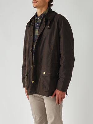 1. Veste homme Ashby en coton ciré Olive Foncé