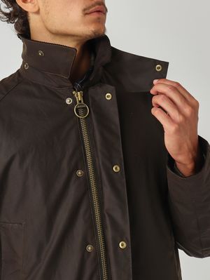5. Veste homme Ashby en coton ciré Olive Foncé