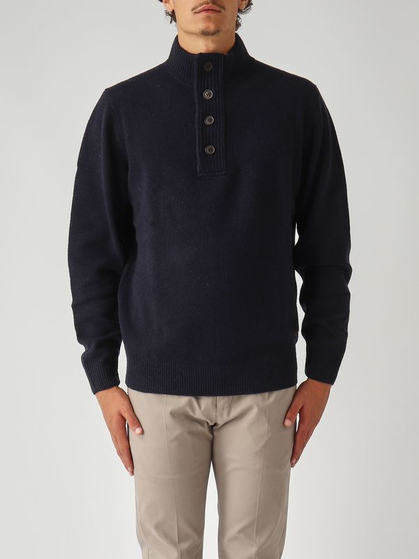 1. Lupetto uomo Essential in lana Navy Barbour mkn0585