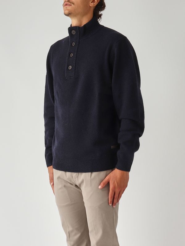 3. Lupetto uomo Essential in lana Navy Barbour mkn0585