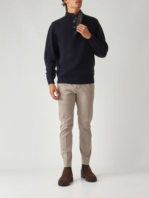 2. Lupetto uomo Essential in lana Navy