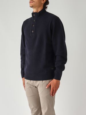 3. Lupetto uomo Essential in lana Navy