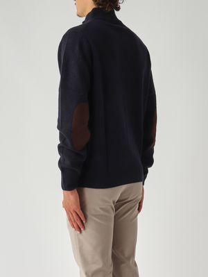 4. Lupetto uomo Essential in lana Navy