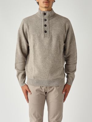 1. Lupetto uomo Essential in lana Pietra
