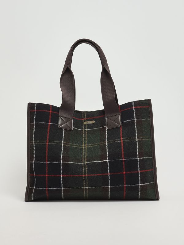 1. Turnberry wool blend and faux leather tote bag for women Tartan Barbour lba0424