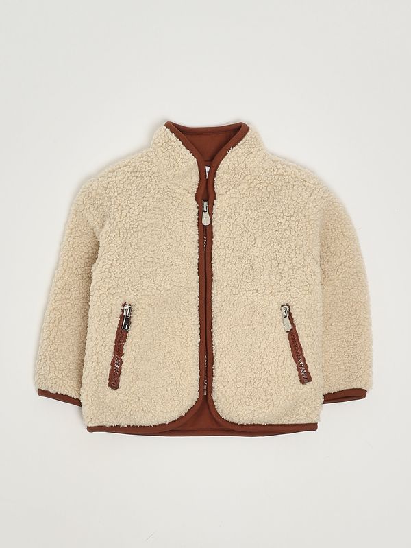 Giacca neonato in pile sherpa jn4864w25 Latte