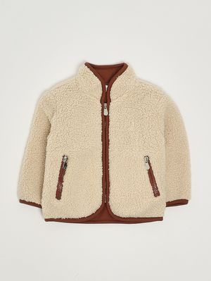 Giacca neonato in pile sherpa Latte Jeckerson