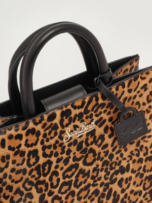 5. Women's Leather Shop Bag Midi Handbag Animalist