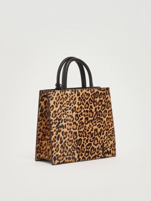 3. Women's Leather Shop Bag Midi Handbag Animalist