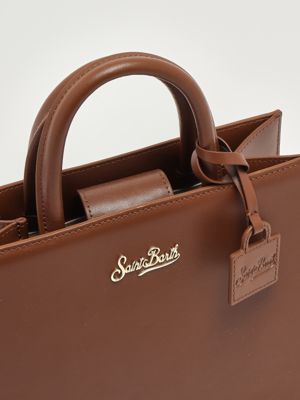 6. Women's Leather Shop Bag Midi Handbag Brown