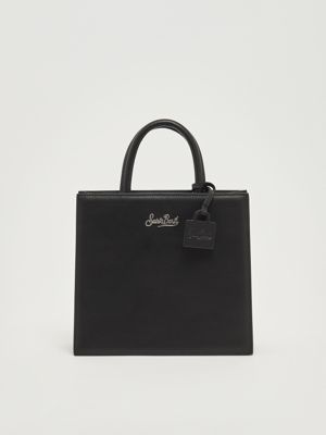 Borsa donna Shop Bag Midi in pelle Nero MC2 Saint Barth
