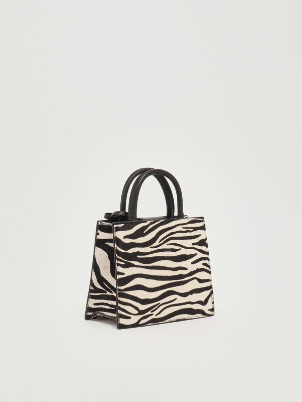 3. Bolso de mujer Shop Bag Mini de piel Blanco-Negro MC2 Saint Barth shbm0002
