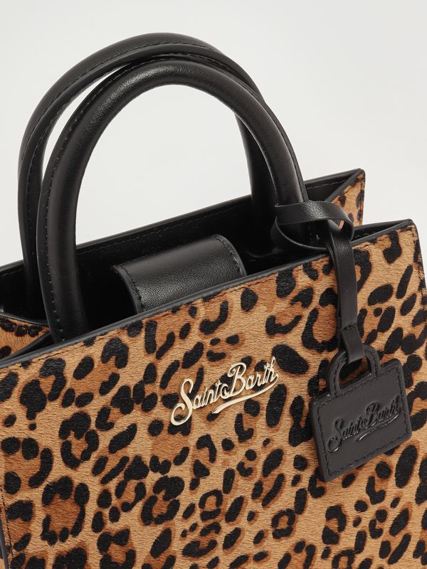 6. Bolso de mujer Shop Bag Mini de piel Marrón MC2 Saint Barth shbm0002
