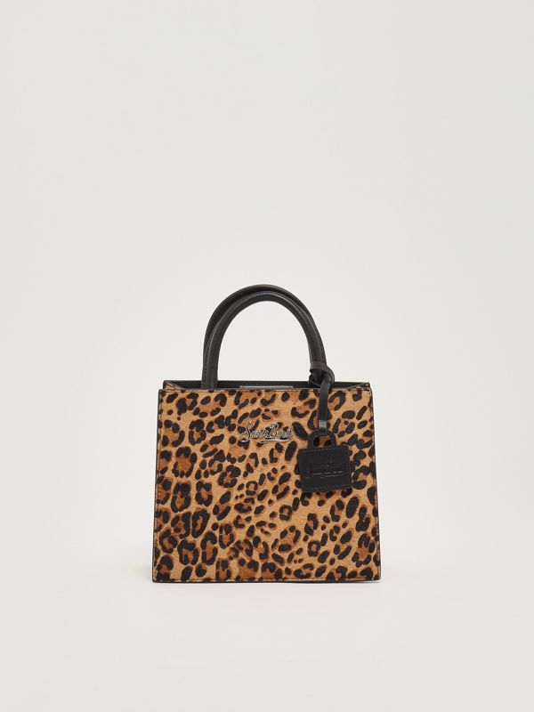 1. Bolso de mujer Shop Bag Mini de piel Marrón MC2 Saint Barth shbm0002