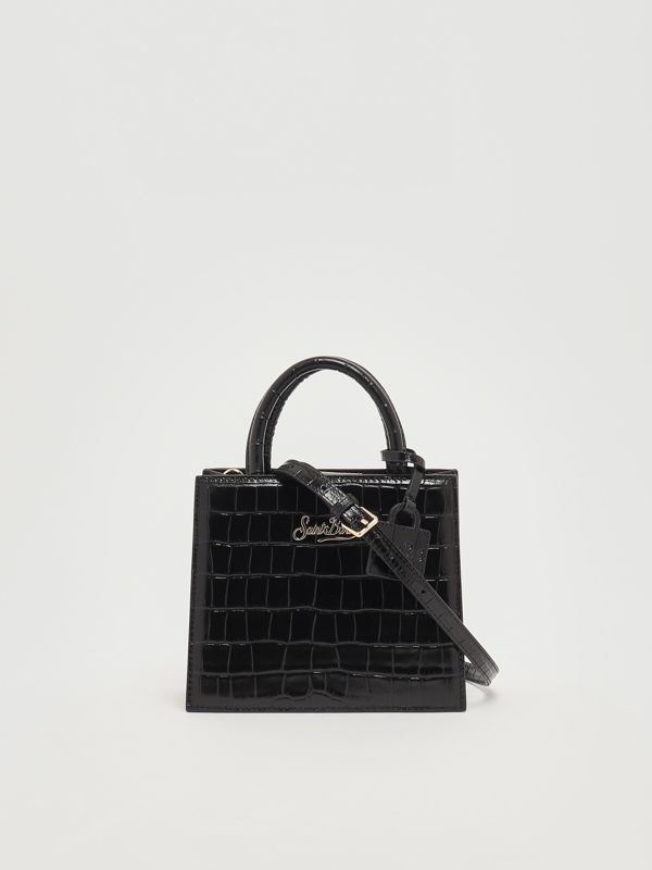 4. Bolso de mujer Shop Bag Mini de piel Negro MC2 Saint Barth shbm0002