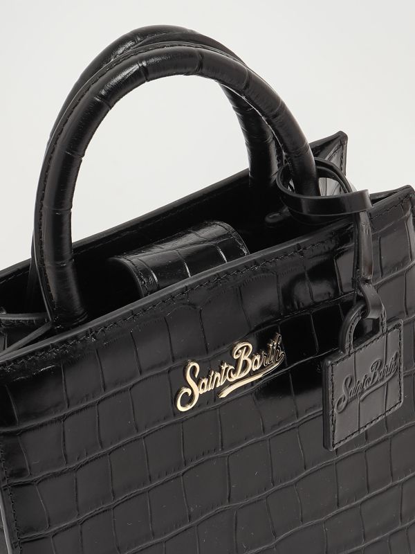 6. Bolso de mujer Shop Bag Mini de piel Negro MC2 Saint Barth shbm0002