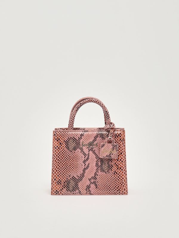 1. Bolso de mujer Shop Bag Mini de piel Rosa MC2 Saint Barth shbm0002