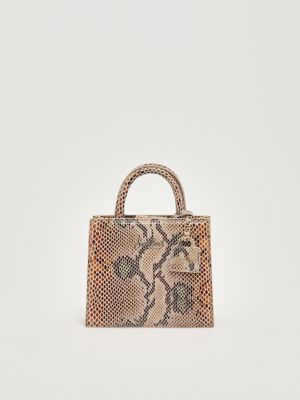 Sac à main pour femme Mini Shop Bag en cuir Beige MC2 Saint Barth