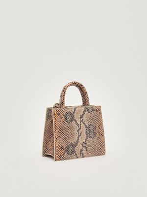 3. Bolso de mujer Shop Bag Mini de piel Beige