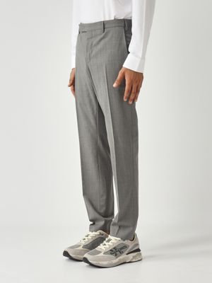 2. Pantalón de hombre Dieci de lana elástica Gris Claro
