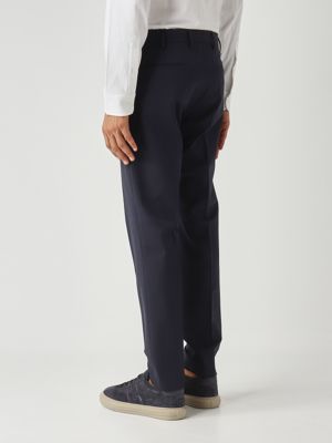 3. Pantalón de hombre Dieci de lana elástica Azul marino
